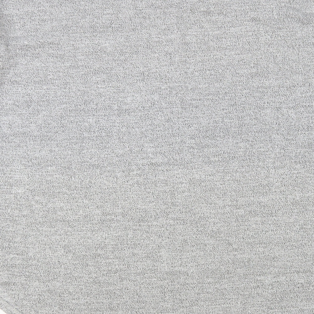 Papaya Womens Grey Round Neck Viscose Tunic Jumper Size L - Embellished Neckline
