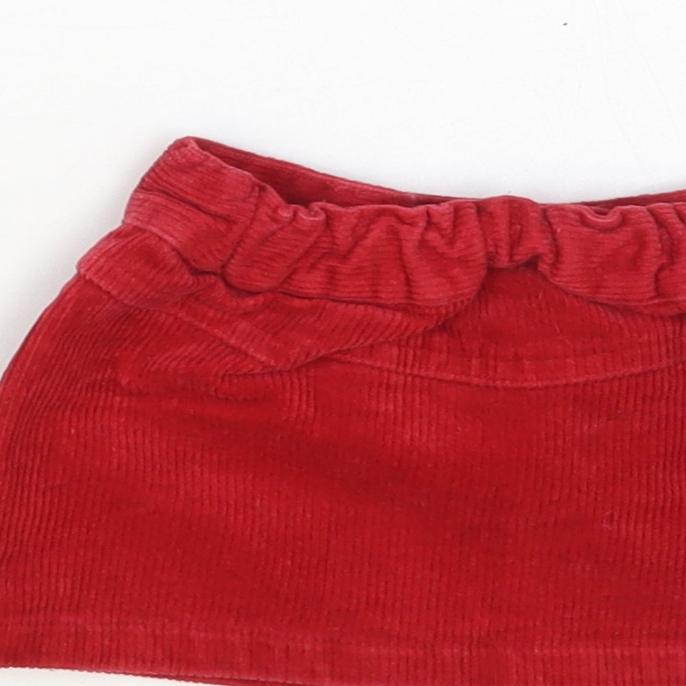 Dunnes Baby Red Cotton A-Line Skirt Size 6-9 Months Snap