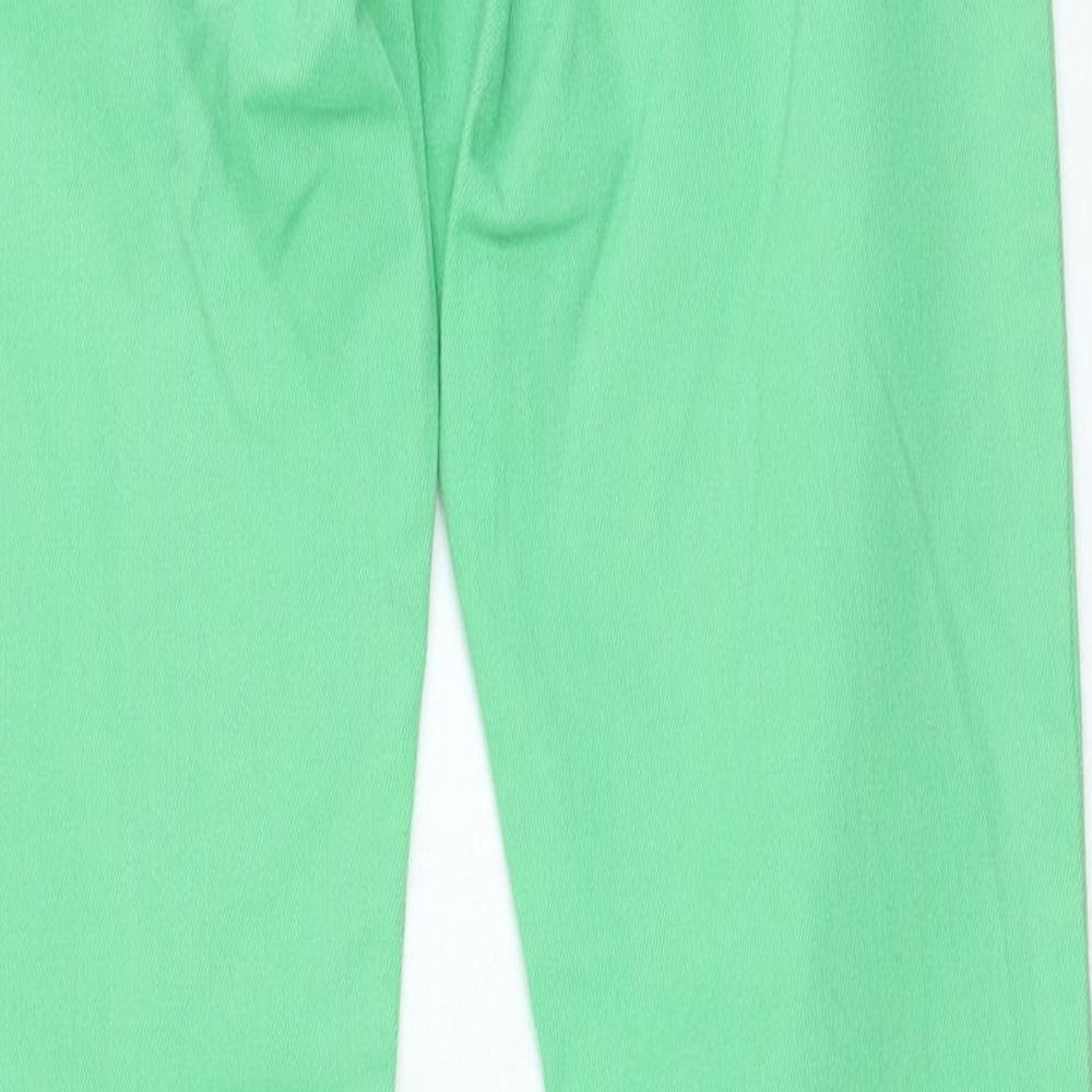 Womens Green Cotton Straight Jeans Size 32 in L27 in Regular Zip