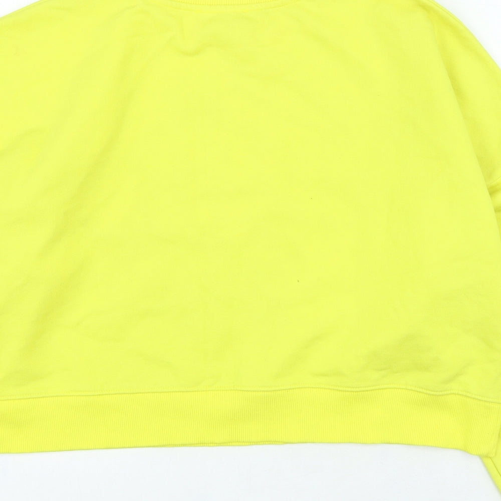 Primark Womens Yellow Polyester Pullover Sweatshirt Size M Pullover
