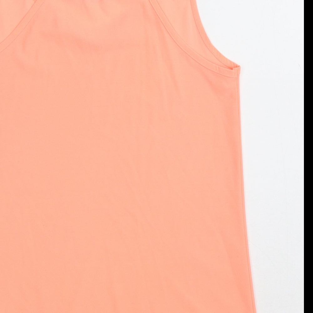 New Look Womens Pink Polyester Basic Tank Size 8 V-Neck