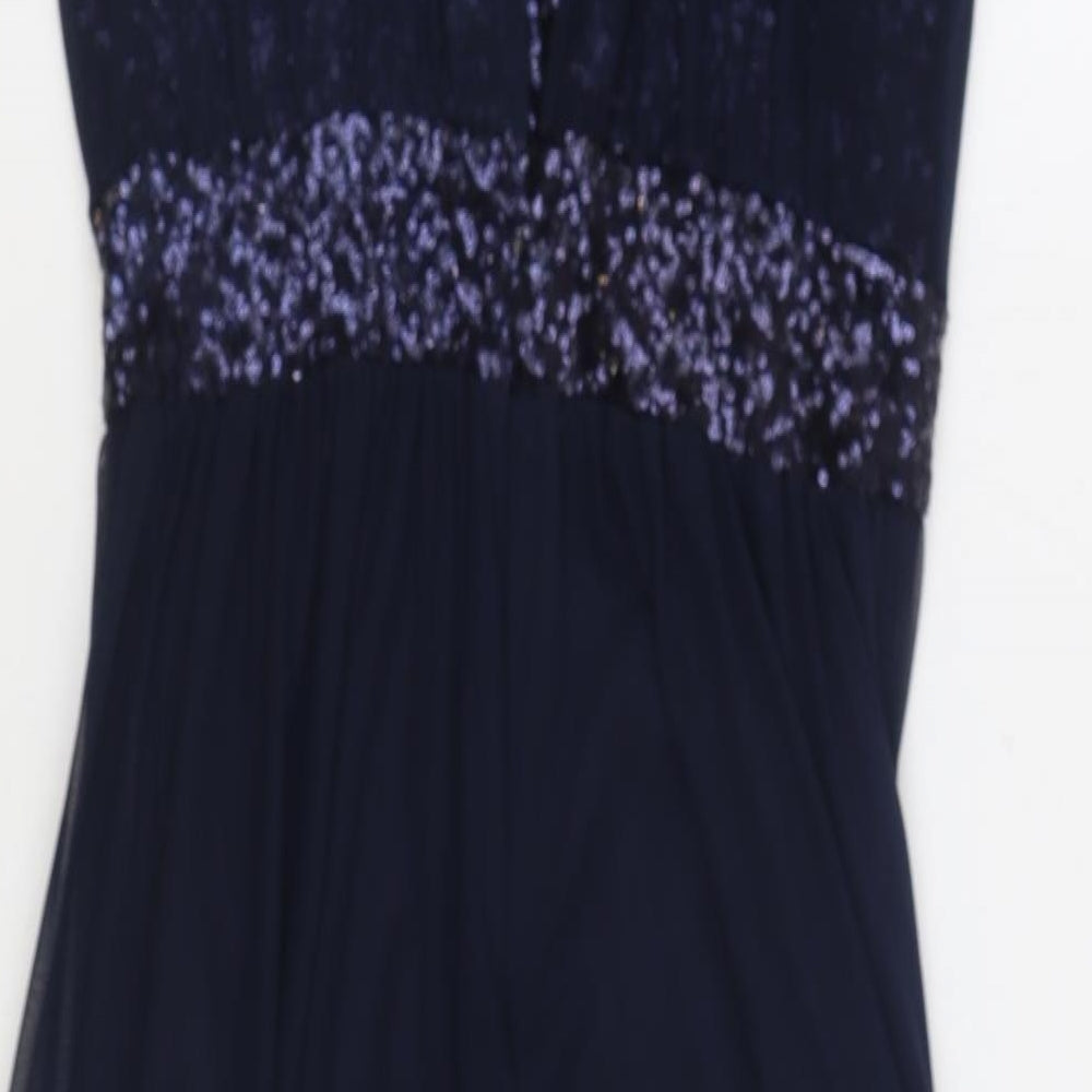 Love Womens Blue Polyester Bodycon Size M Sweetheart Zip