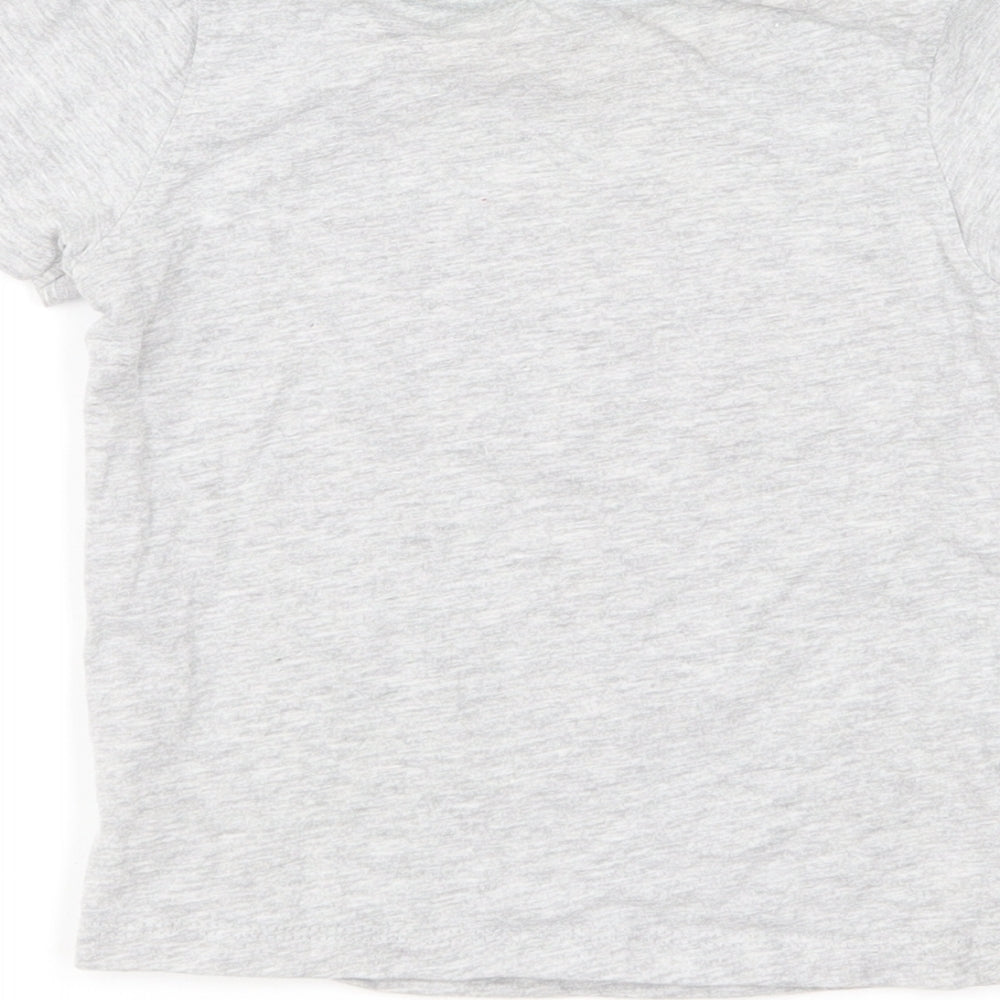 Primark Boys Grey Cotton Basic T-Shirt Size 2-3 Years Round Neck Pullover - Awesome