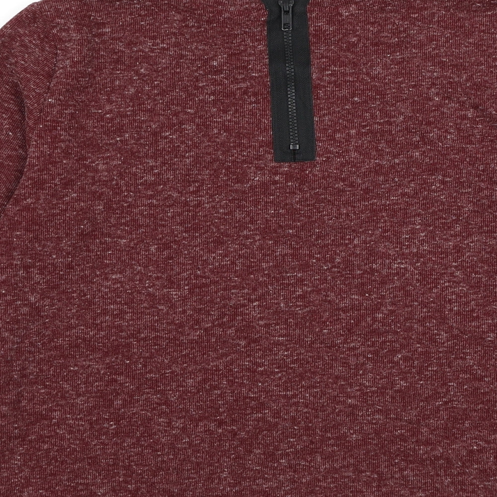 Topshop Womens Red Round Neck Polyester Pullover Jumper Size 12