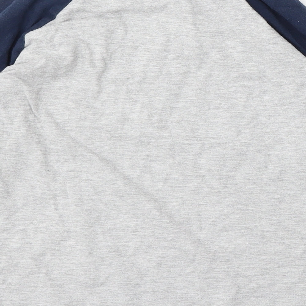 Dunnes Boys Grey Cotton Basic T-Shirt Size 7 Years Round Neck - The One and Only