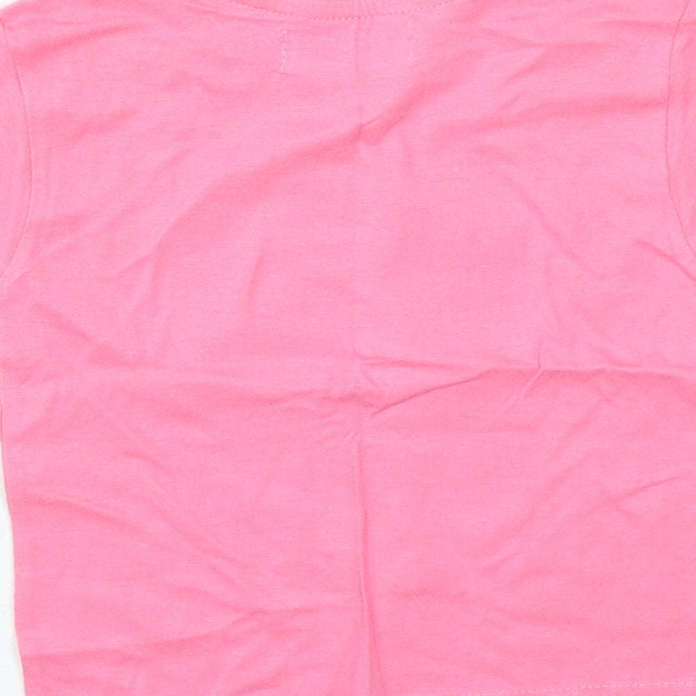 Native world Girls Pink Cotton Basic Casual Size 2 Years Round Neck Pullover - Cat