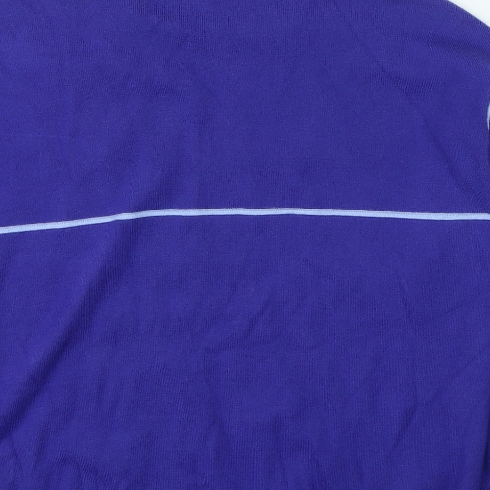 Marks & Spencer Womens Purple Round Neck Viscose Pullover Jumper Size L