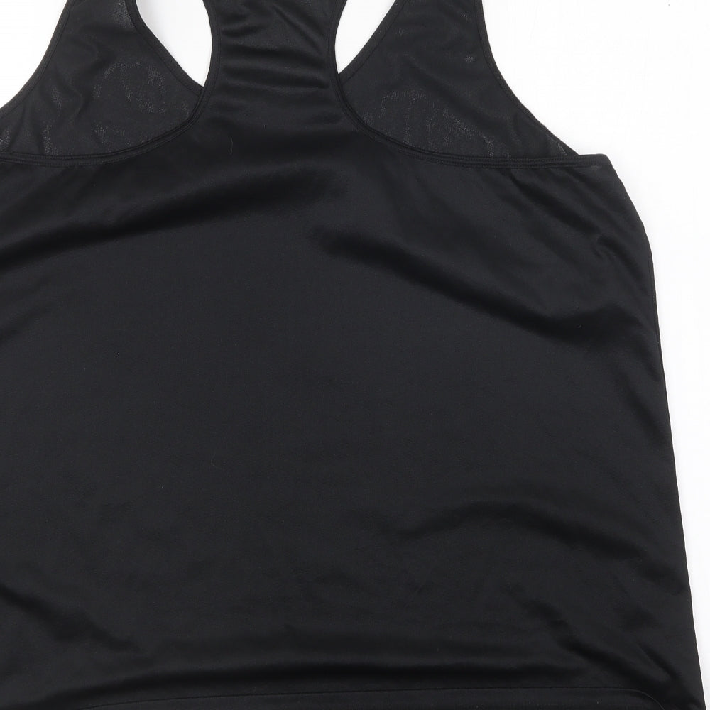 Matalan Womens Black Polyester Basic Tank Size XL Round Neck Pullover