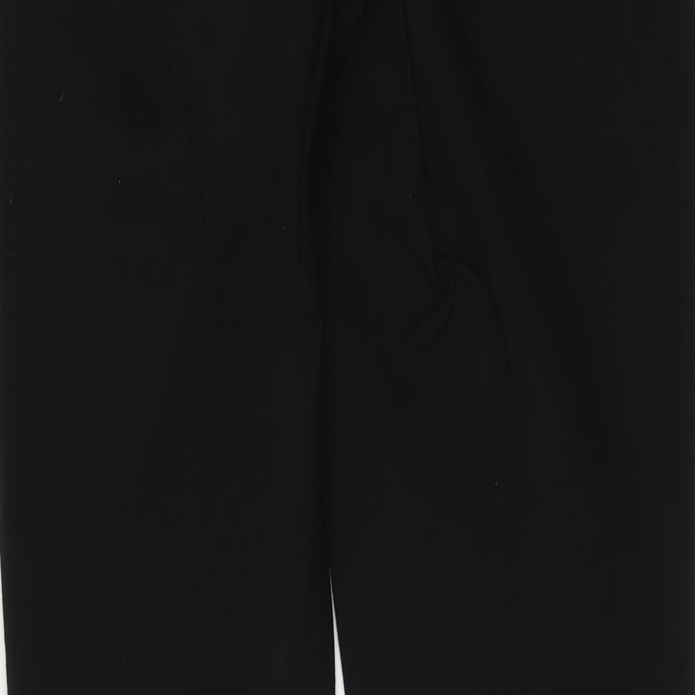 Gallery Womens Black Viscose Chino Trousers Size 10 L28 in Regular Button