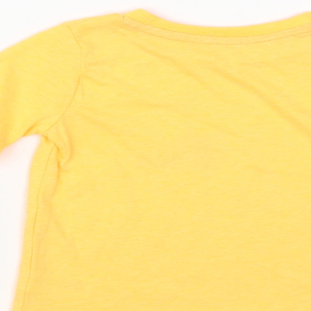 Dunnes Stores Baby Orange Polyester Pullover T-Shirt Size 9-12 Months Crew Neck Pullover - Digger
