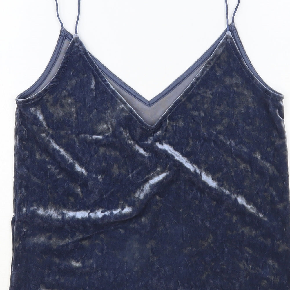 H&M Womens Blue Polyester Camisole Blouse Size XS V-Neck