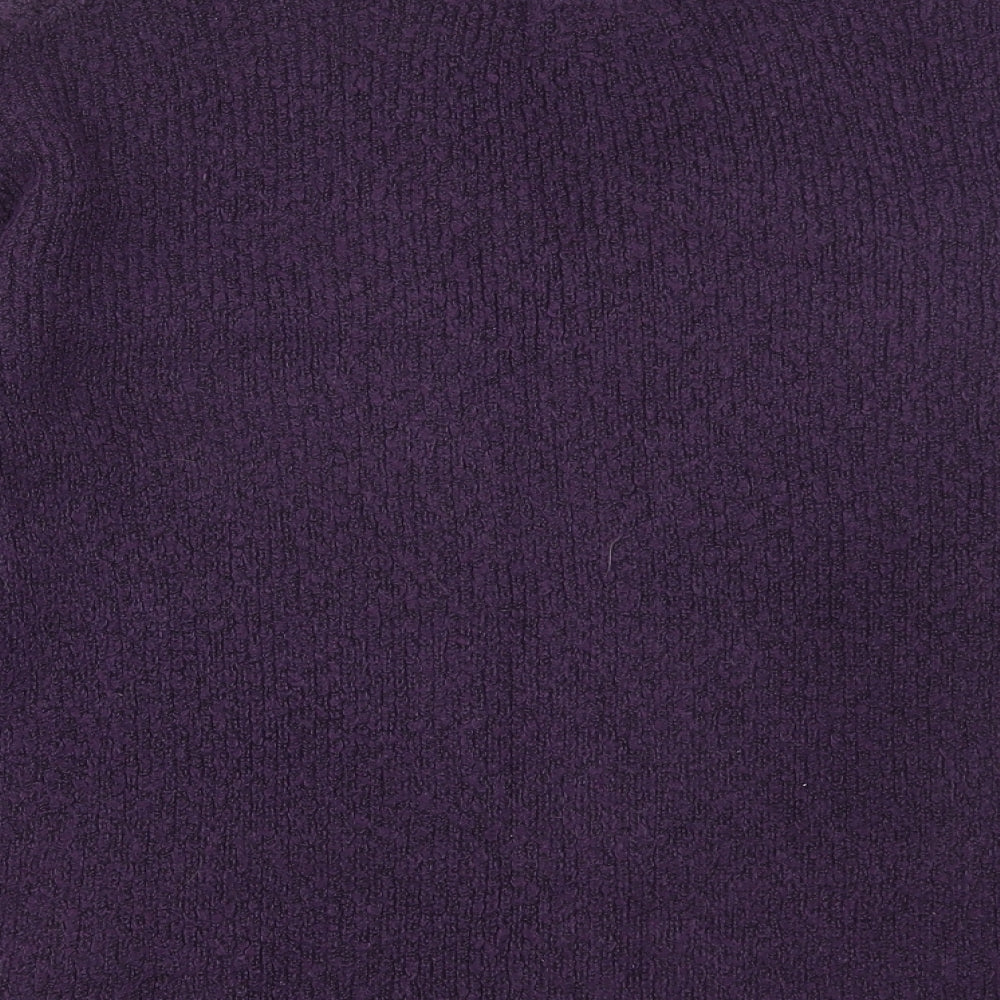 Dunnes Stores Womens Purple V-Neck Acrylic Pullover Jumper Size 8