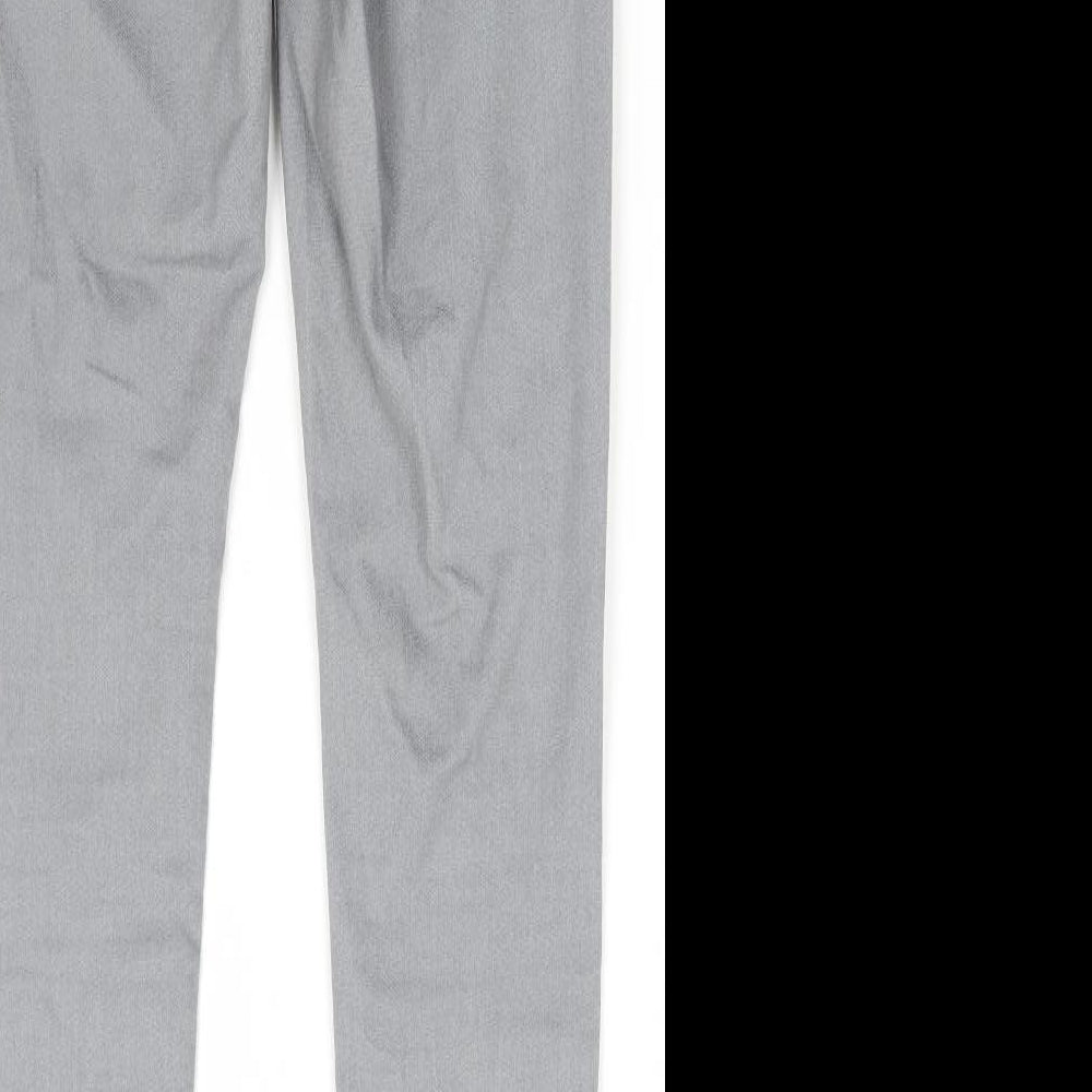 Marks & Spencer Womens Grey Cotton Skinny Jeans Size 10 L28 in Regular Button