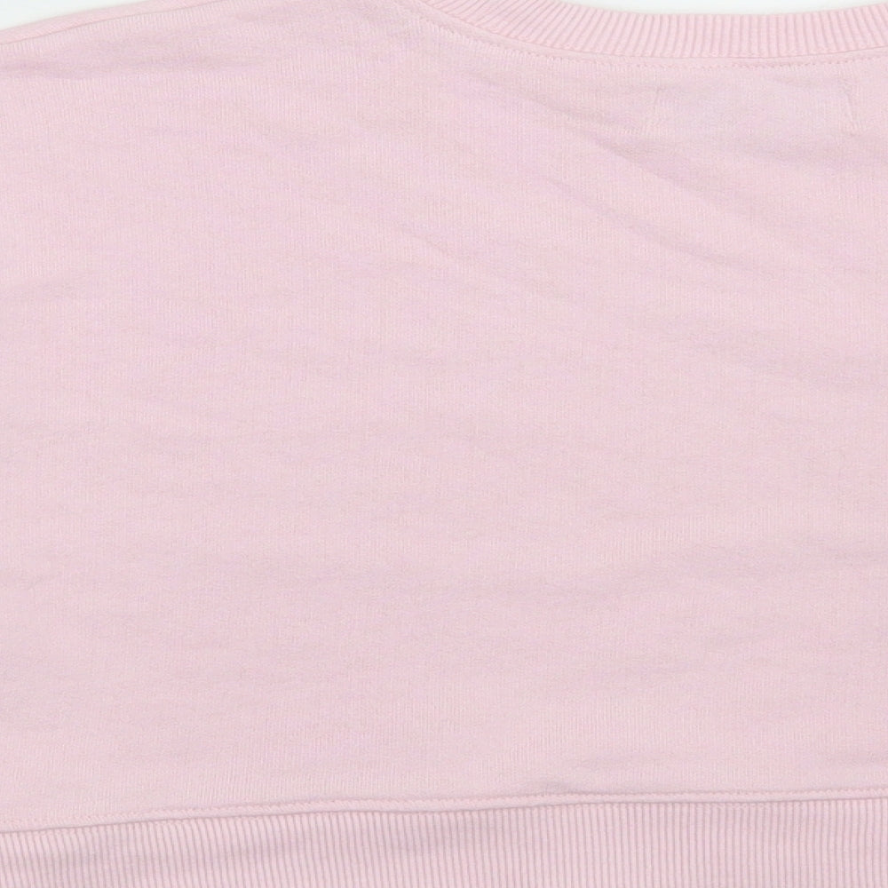 Pull&Bear Womens Pink Cotton Pullover Sweatshirt Size S Pullover