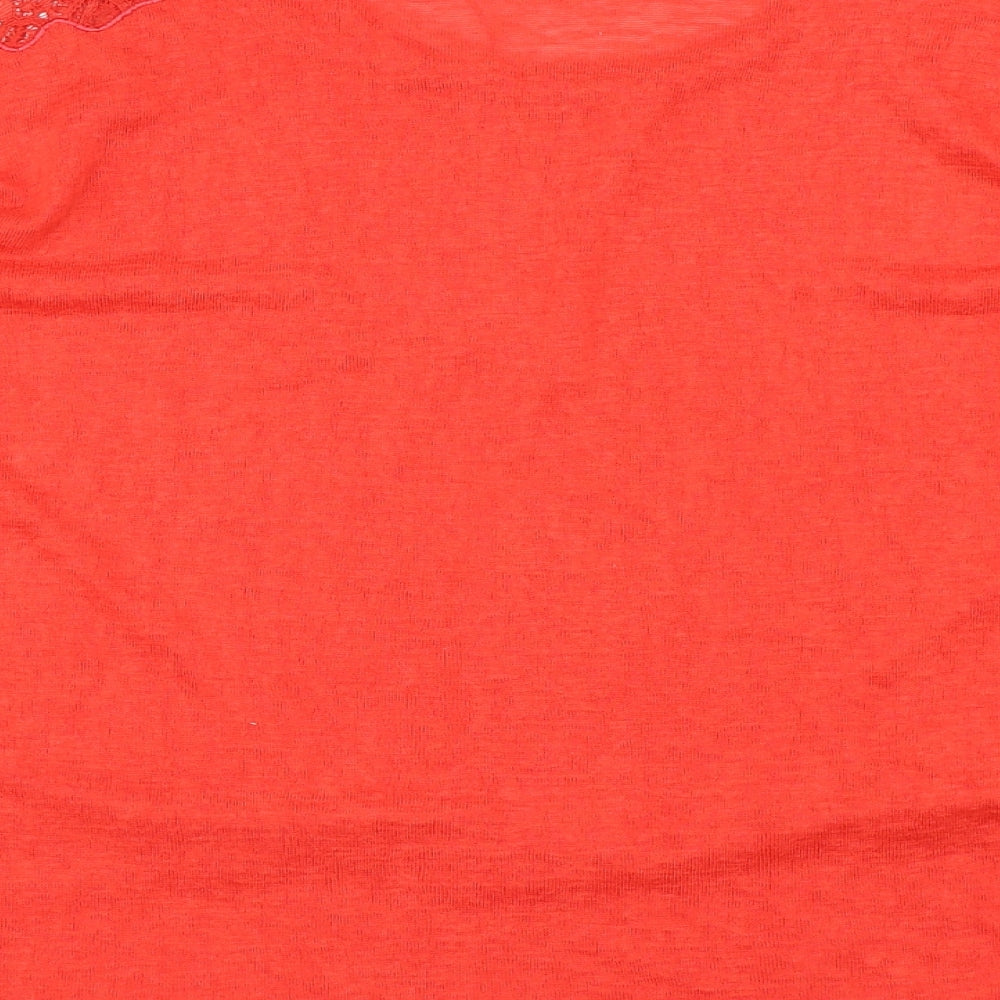 Dunnes Stores Womens Red Round Neck Polyester Pullover Jumper Size L
