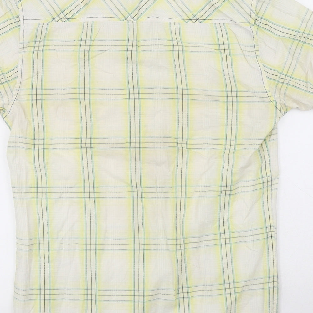 Cedarwood State Mens Multicoloured Plaid Cotton Button-Up Size S Collared Button