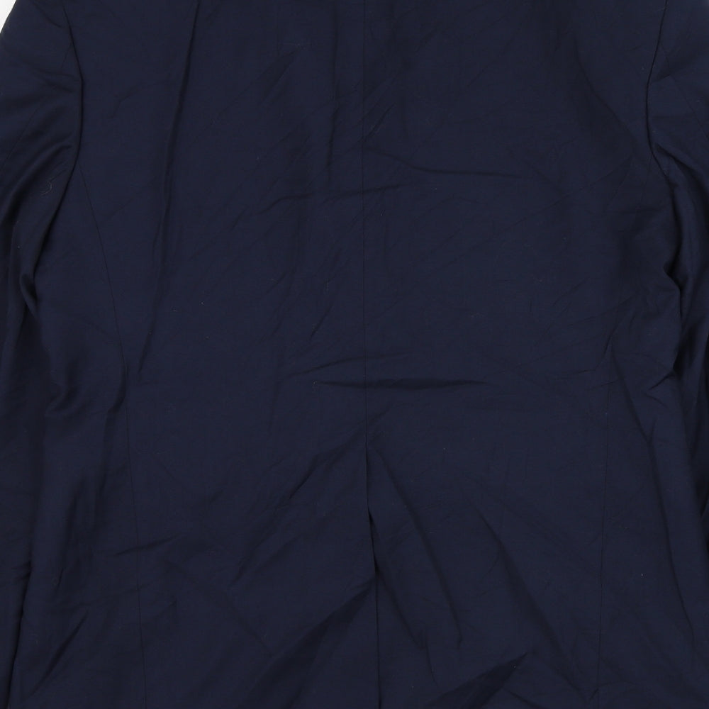 Stonebridge Mens Blue Polyester Jacket Suit Jacket Size 36