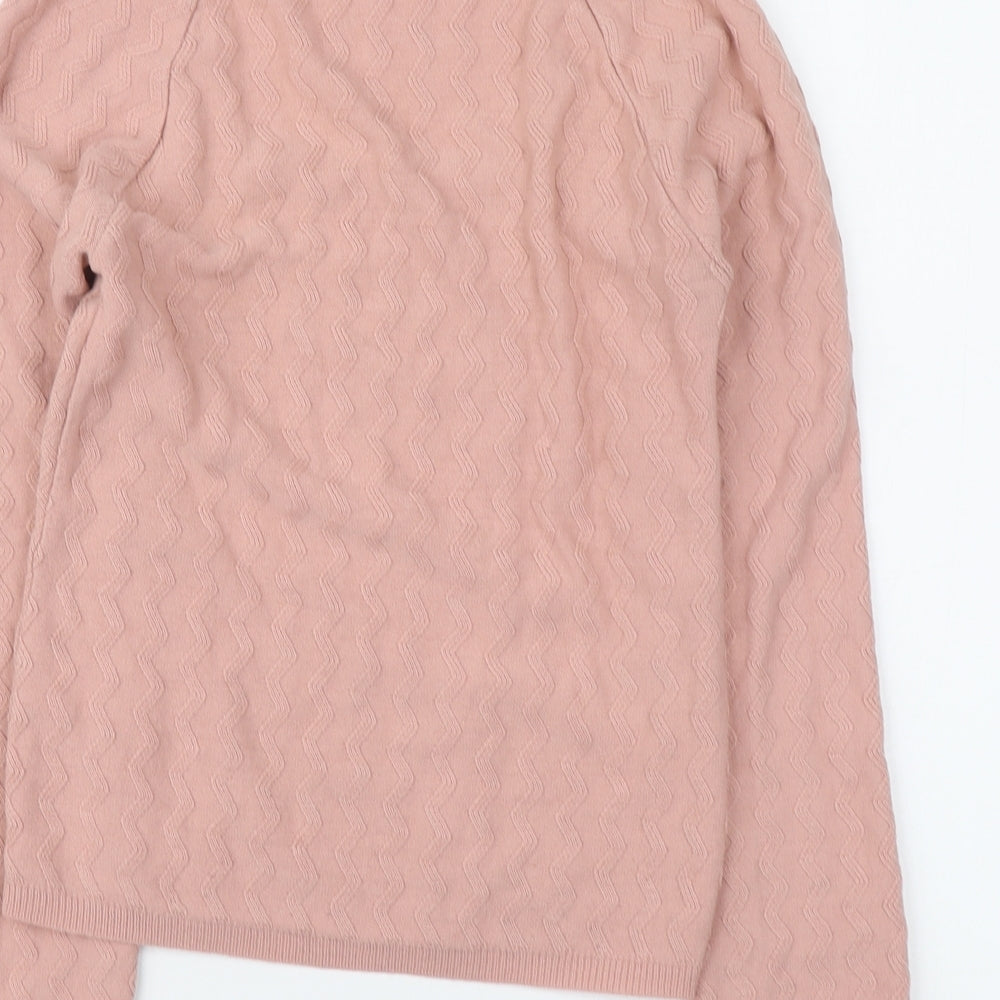 ASOS Womens Pink Square Neck Acrylic Pullover Jumper Size 8