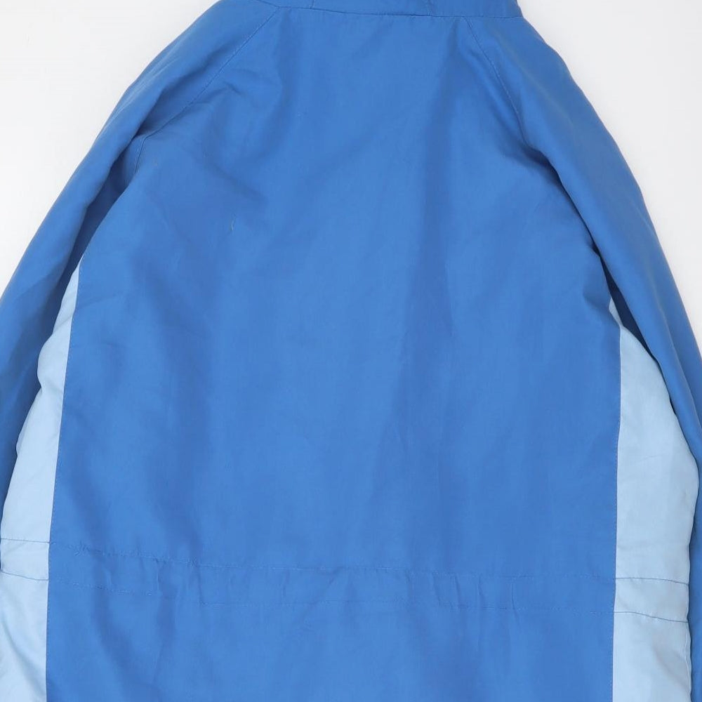Bonmarché Womens Blue Rain Coat Coat Size M Zip