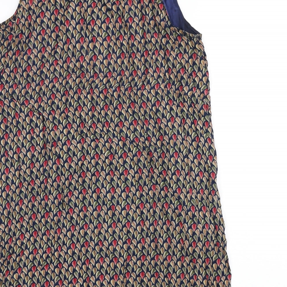 TENKI Womens Multicoloured Geometric Cotton Sheath Size M Scoop Neck