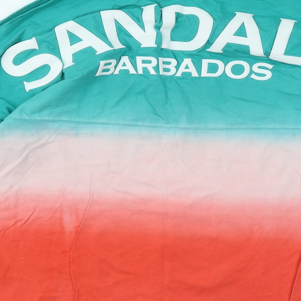 Spirit Womens Multicoloured Cotton Basic T-Shirt Size S V-Neck - Sandals Barbados