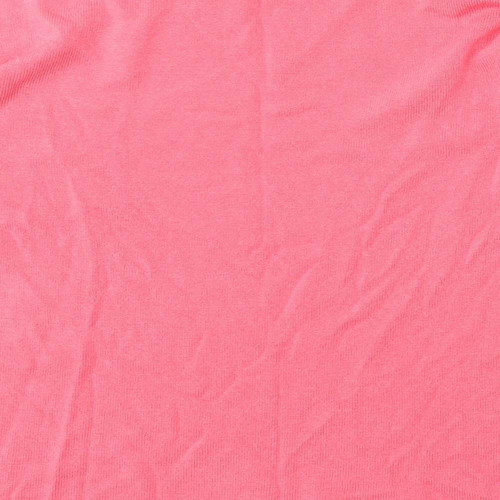 Bonmarché Womens Pink Round Neck Acrylic Pullover Jumper Size M