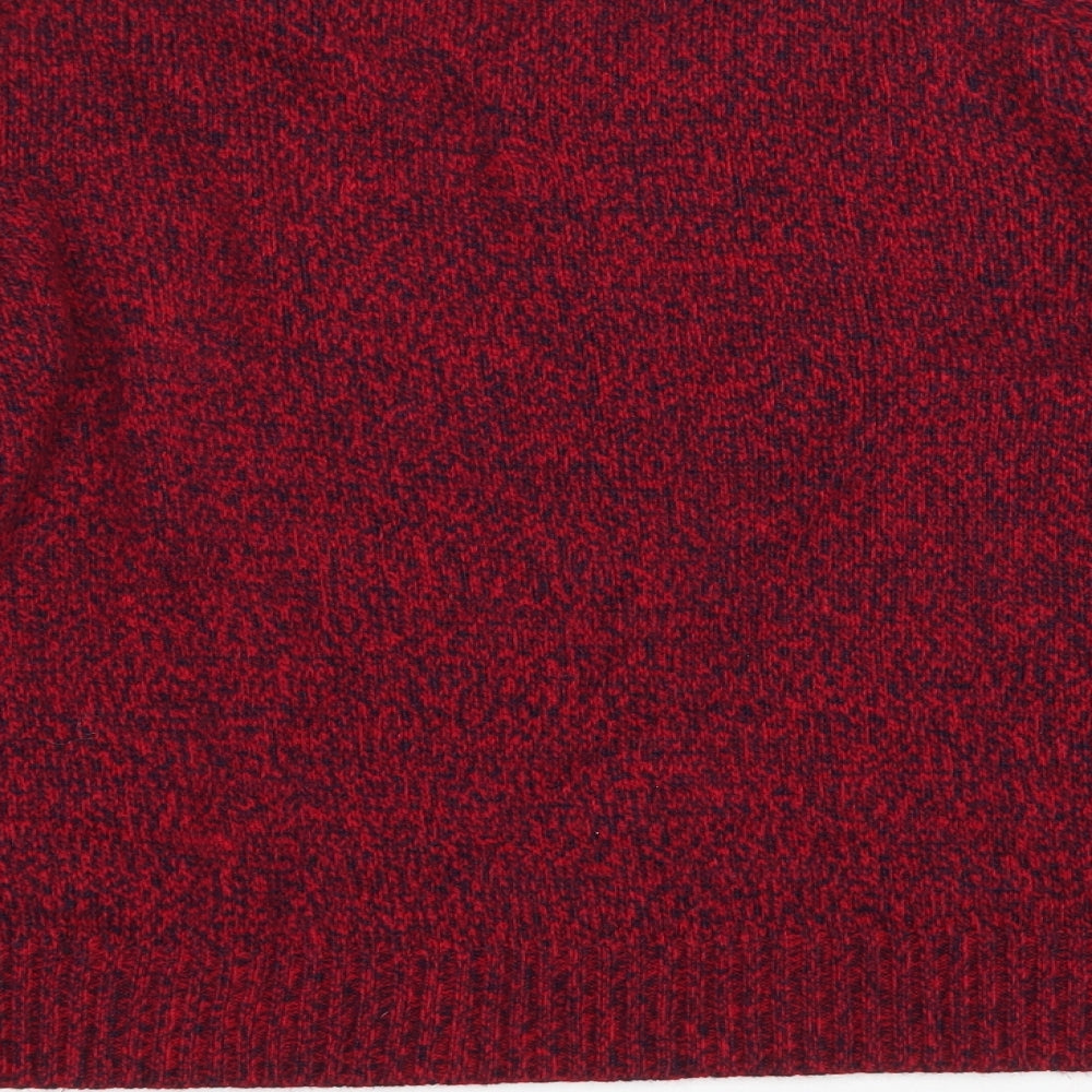 Divided by H&M Womens Red Round Neck Acrylic Pullover Jumper Size M