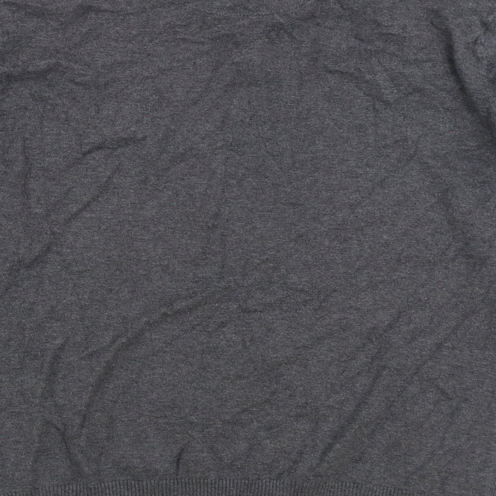 NEXT Womens Grey Collared Cotton Pullover Jumper Size L