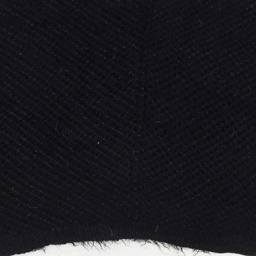 River Island Womens Black Round Neck Nylon Pullover Jumper Size 10