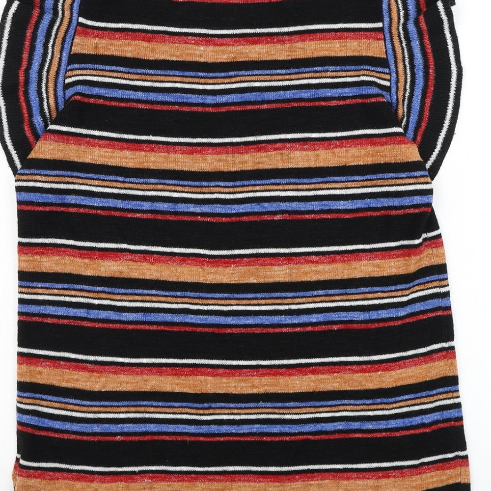 NEXT Womens Multicoloured Round Neck Striped Acrylic Pullover Jumper Size 12