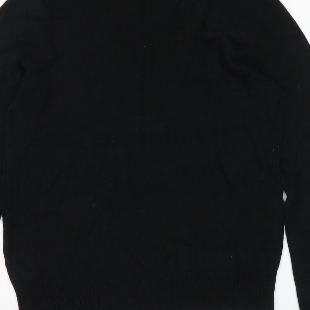 Vida Vi Womens Black High Neck Acrylic Pullover Jumper Size M
