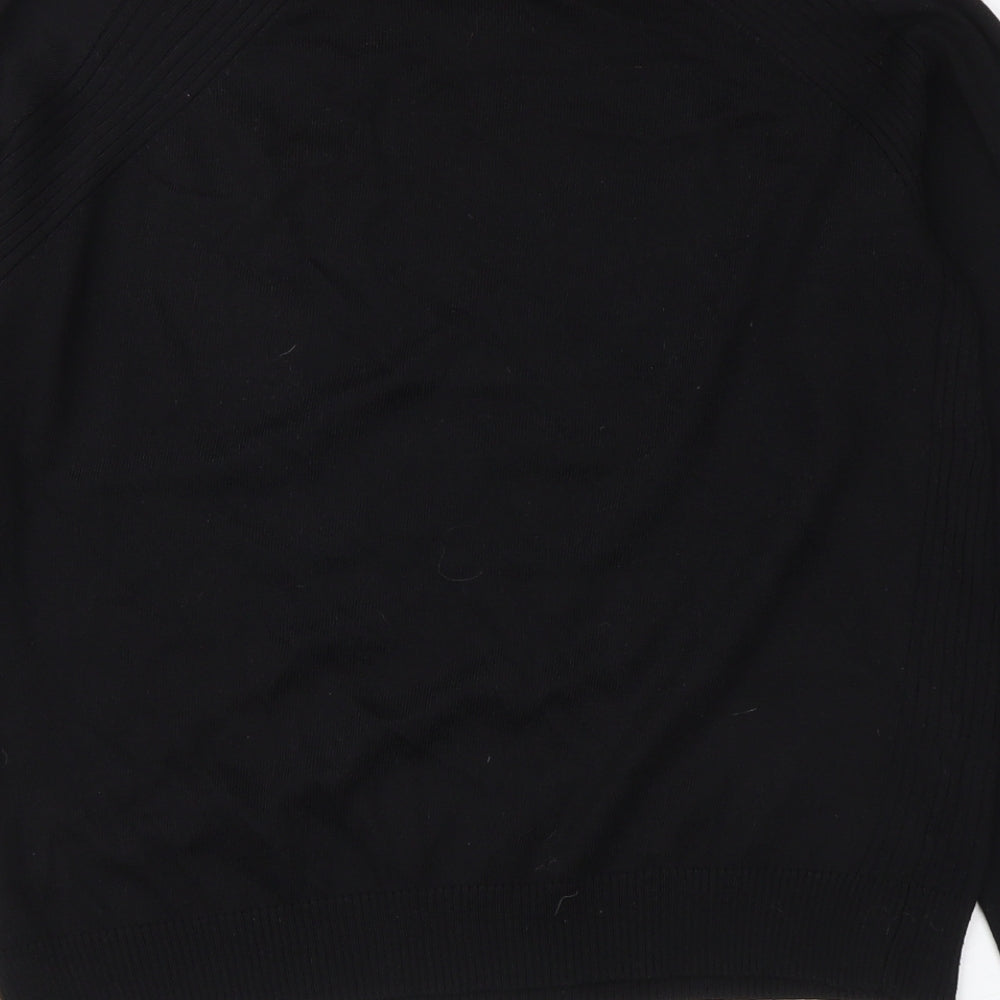 NEXT Womens Black Round Neck Polyester Pullover Jumper Size M