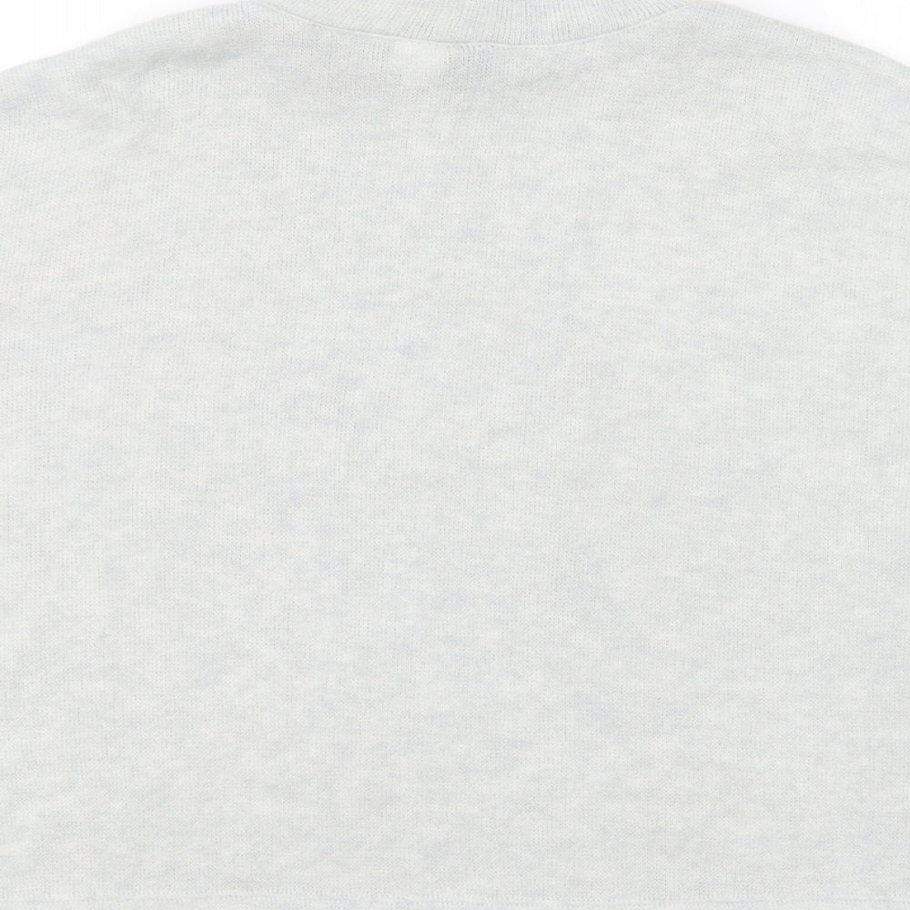 H&M Womens Grey High Neck Acrylic Pullover Jumper Size XS