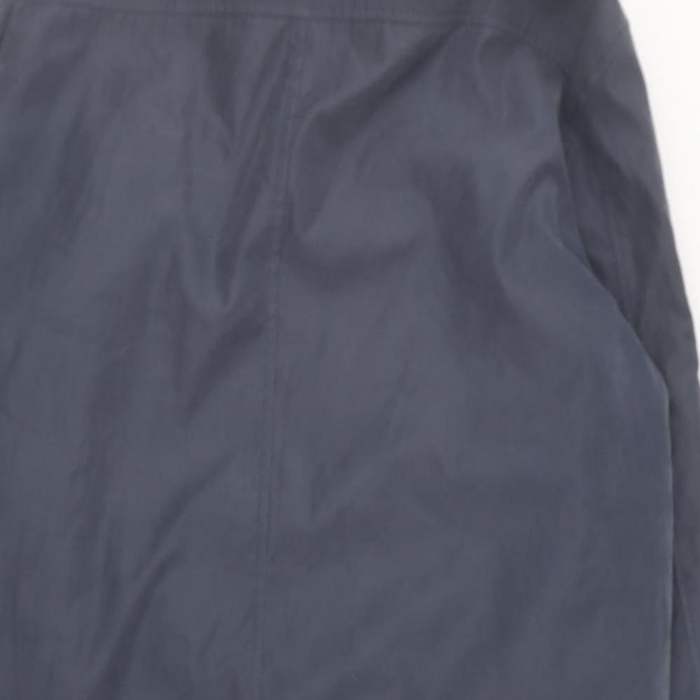 EWM Womens Blue Overcoat Coat Size L Button