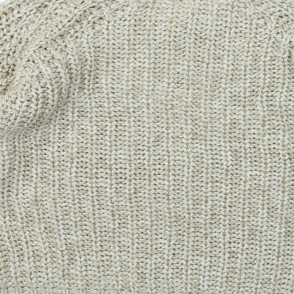 Store Twenty One Womens Beige Round Neck Acrylic Pullover Jumper Size M