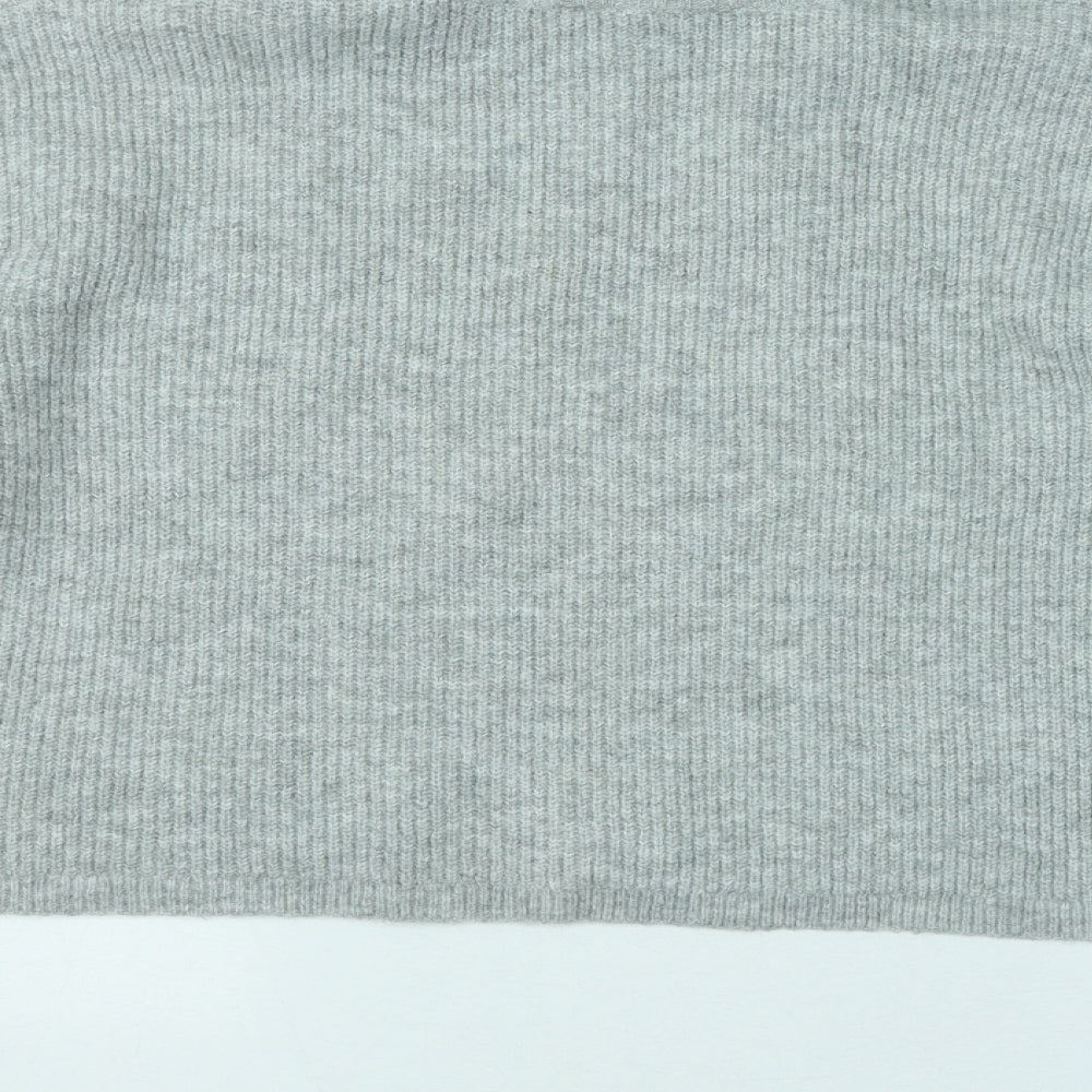 Miss Selfridge Womens Grey Roll Neck Polyester Shrug Jumper Size M