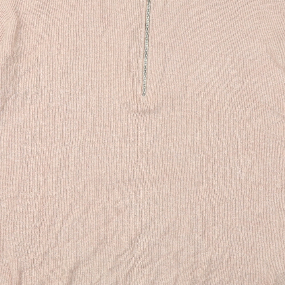 Atmosphere Womens Pink Round Neck Viscose Pullover Jumper Size 12