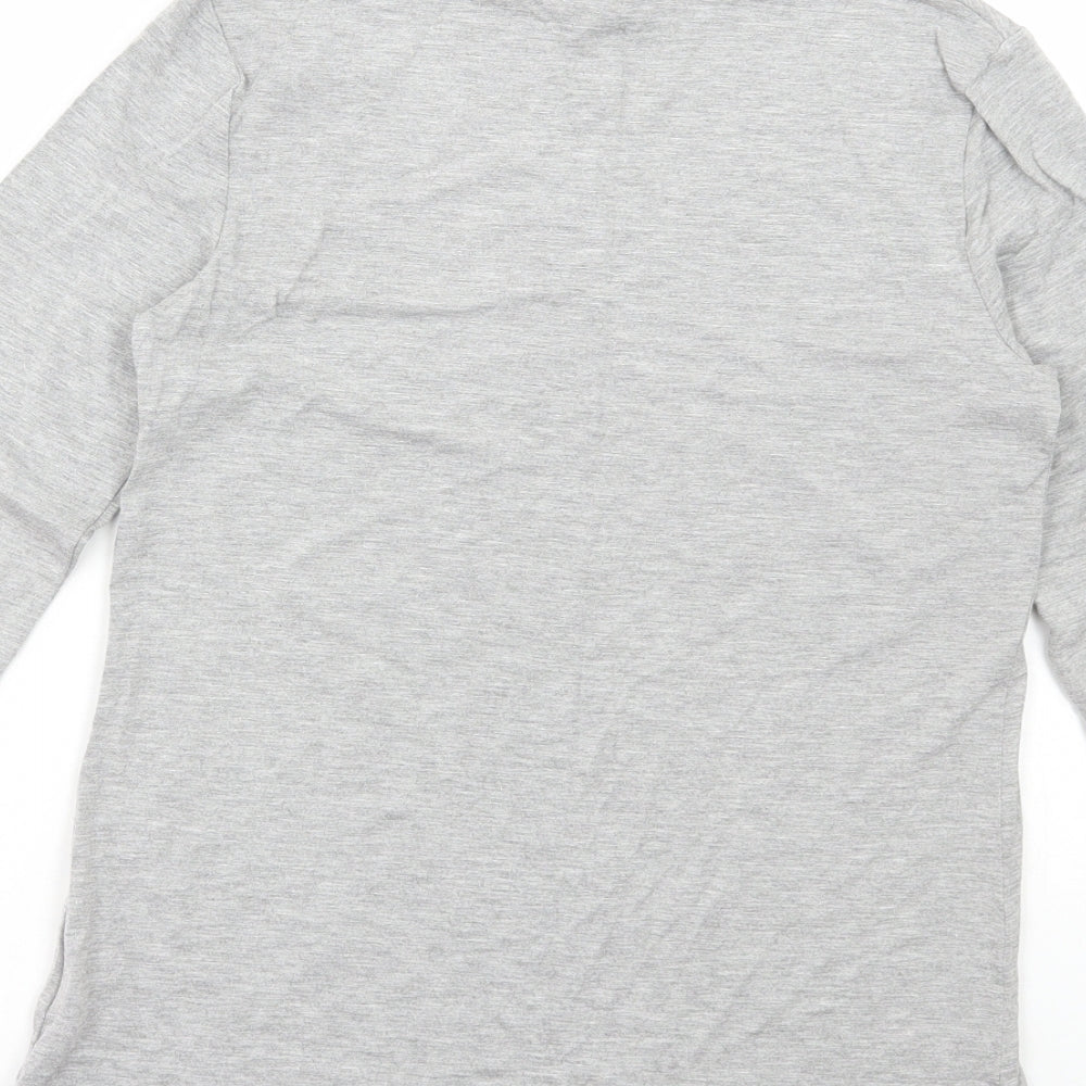 ASOS Womens Grey Viscose Basic T-Shirt Size 8 High Neck