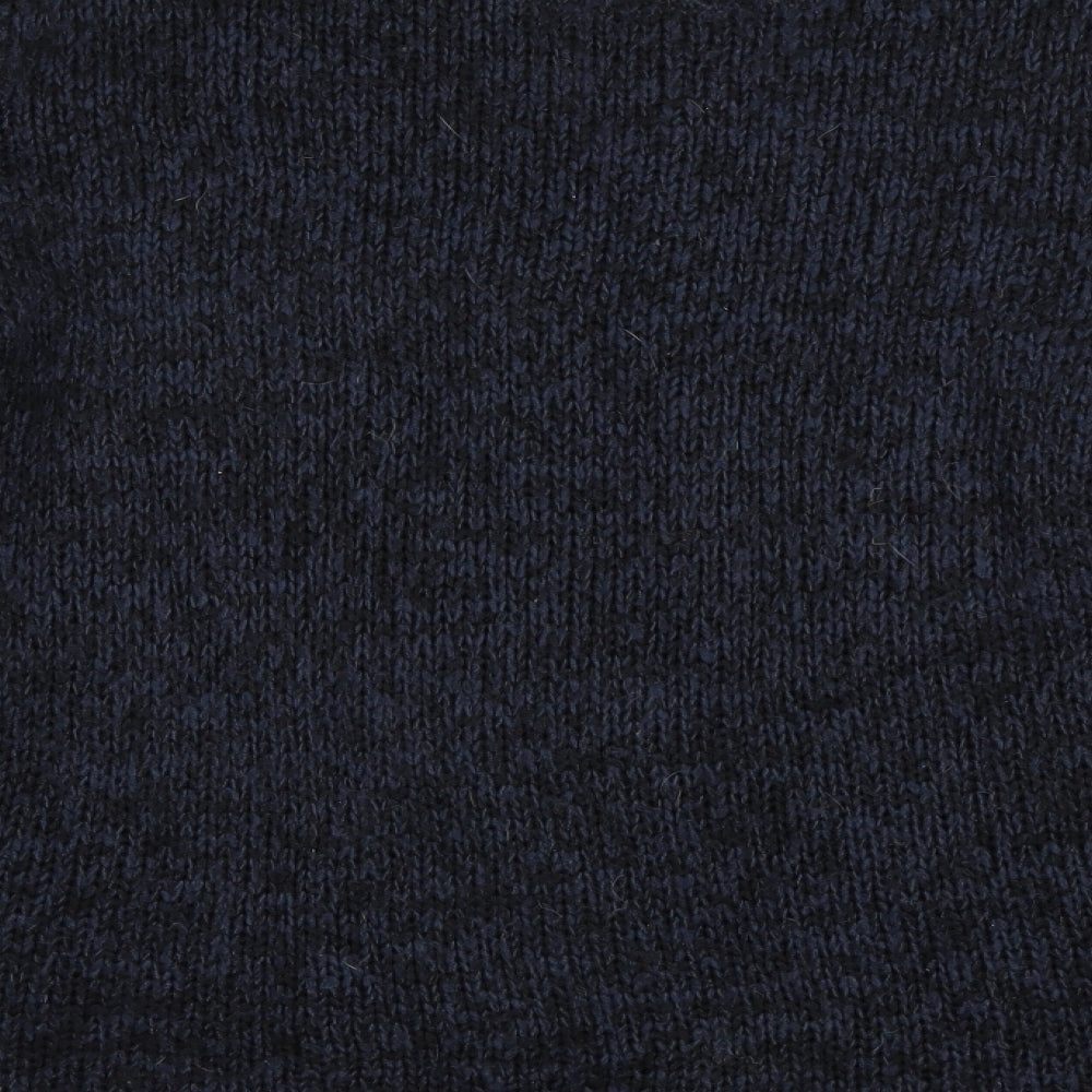 JUNAROSE Womens Blue Round Neck Acrylic Pullover Jumper Size M