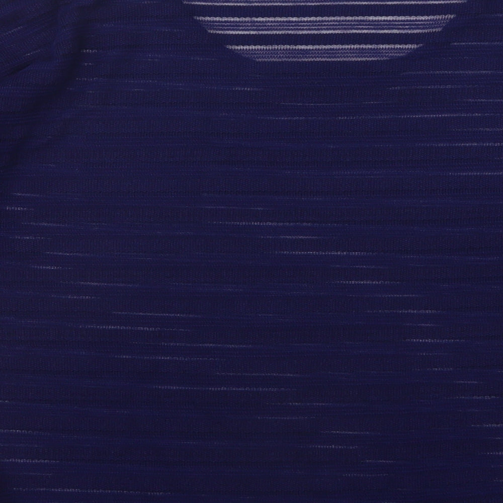 Dunnes Stores Womens Blue Round Neck Polyester Pullover Jumper Size M