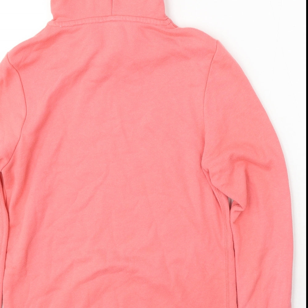 Dunnes Stores Womens Pink Cotton Pullover Hoodie Size 8 Drawstring