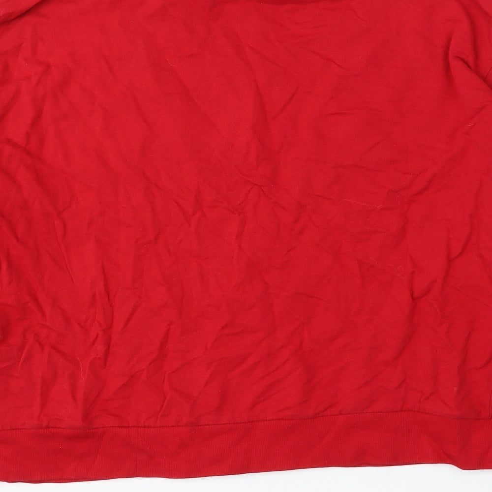 Divided by H&M Womens Red Striped Cotton Pullover Sweatshirt Size S - Original