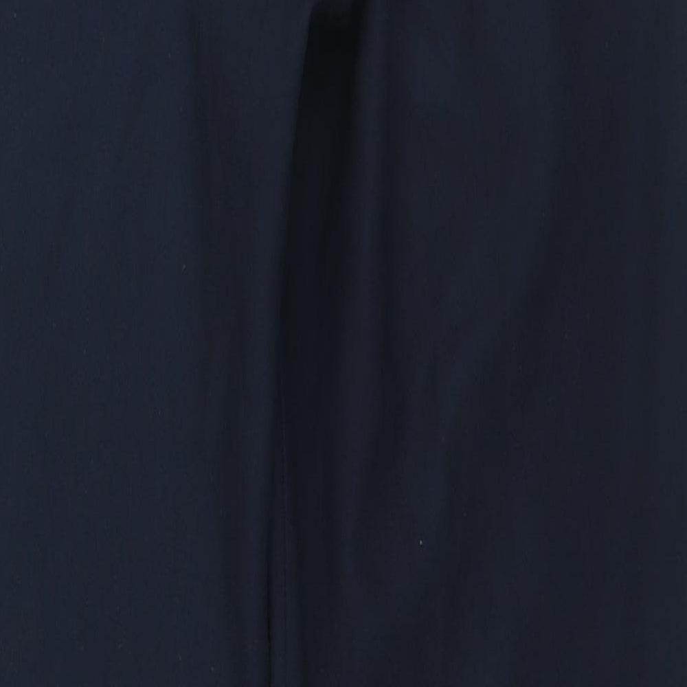 Dunnes Stores Womens Blue Polyester Trousers Size 8 L25 in Regular Zip