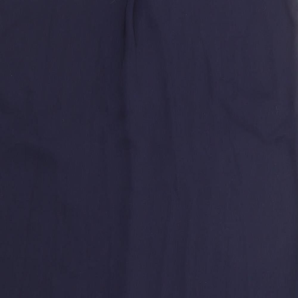 H&M Womens Blue Polyester Shift Size 10 V-Neck Pullover