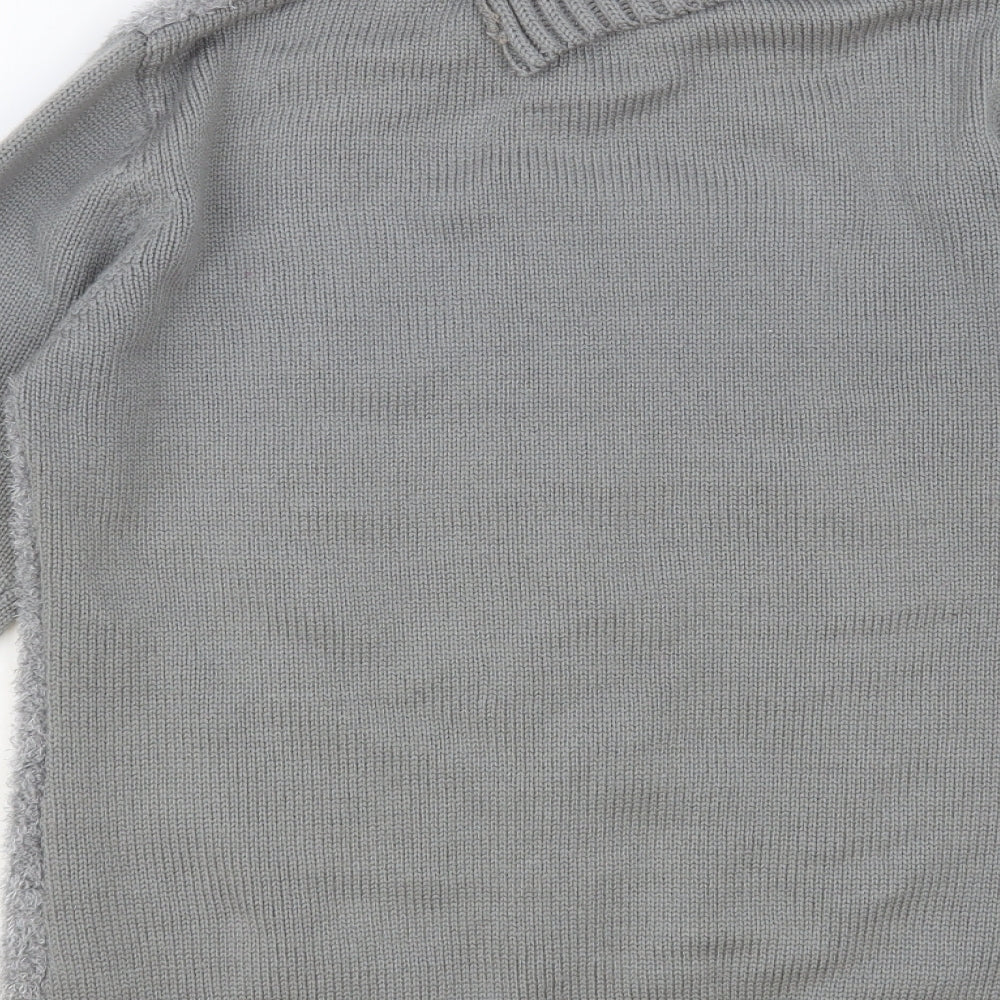 Fay Louise Womens Grey Roll Neck Acrylic Pullover Jumper Size M