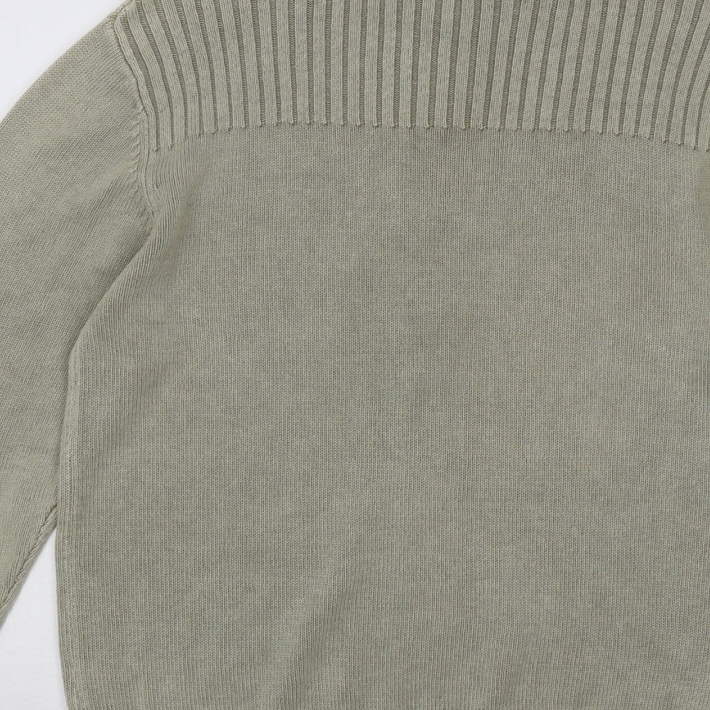 Method Mens Green Mock Neck Rayon Pullover Jumper Size M