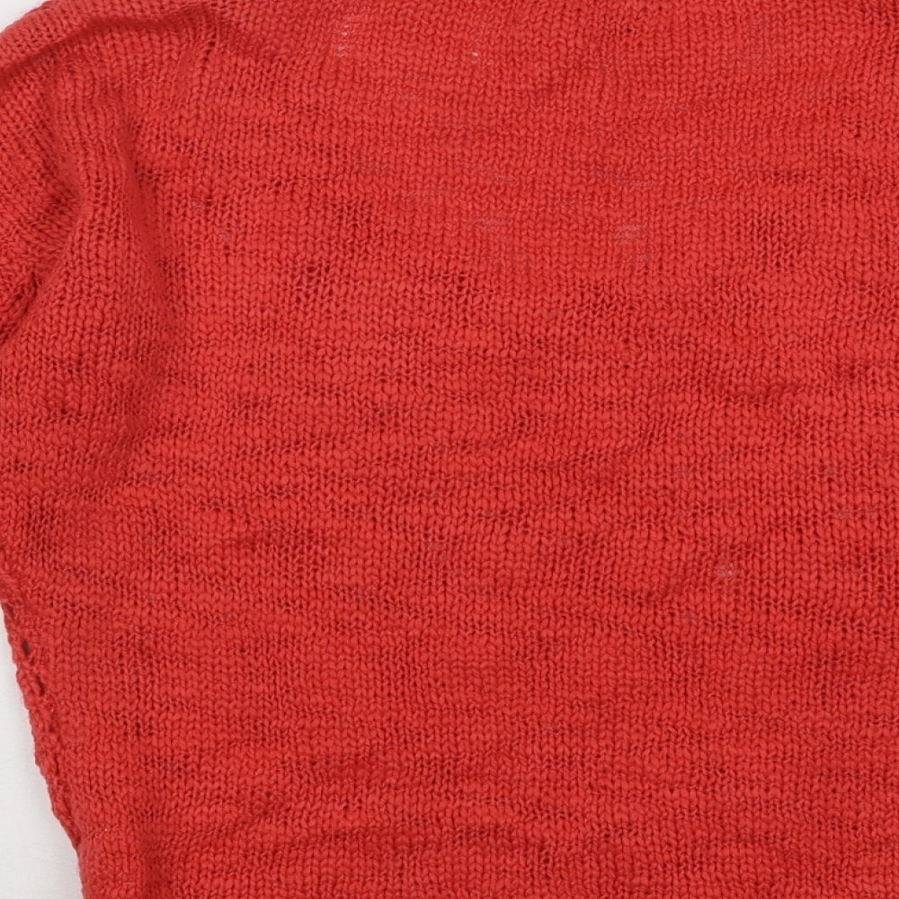 Atmosphere Womens Red Round Neck Acrylic Pullover Jumper Size 10