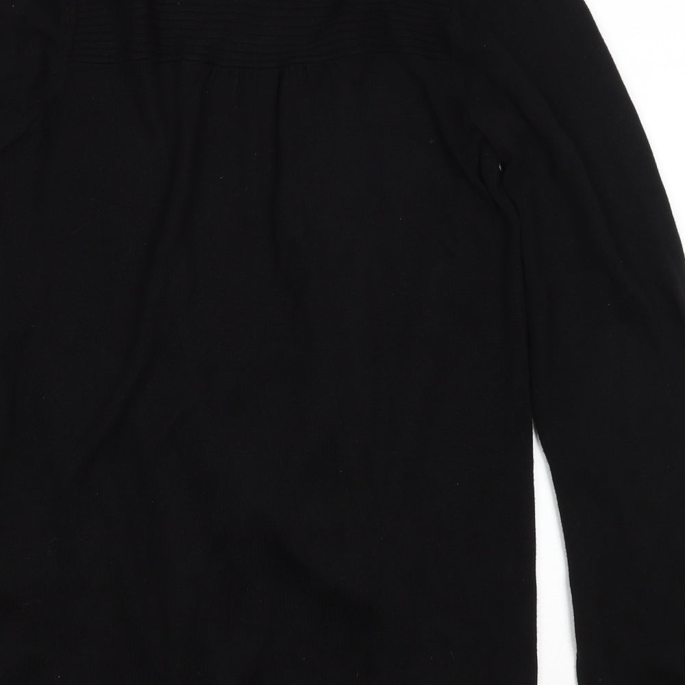 Wallis Womens Black V-Neck Viscose Cardigan Jumper Size S