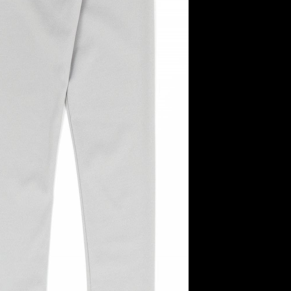 Misspap Womens Grey Polyester Trousers Size M L28 in Regular