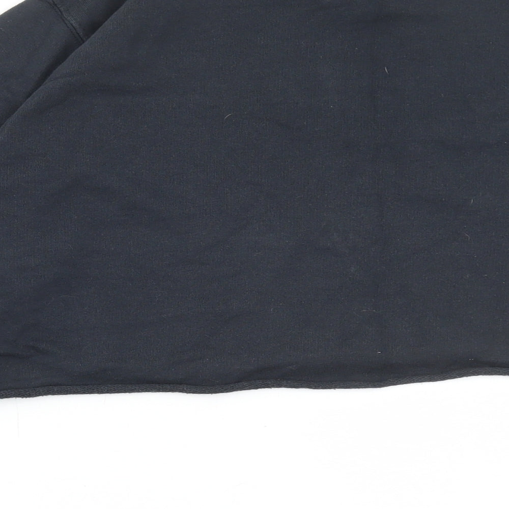 Pull&Bear Womens Blue Cotton Pullover Sweatshirt Size XS Pullover - Cropped, Ocean Port
